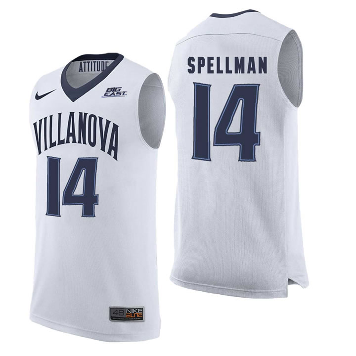 Villanova Wildcats 14 Omari Spellman White College Basketball Elite Jersey Dzhi